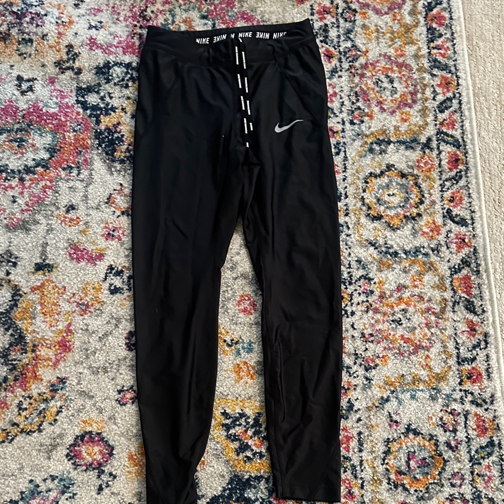 Nike Black Jogger Pants with White Logo